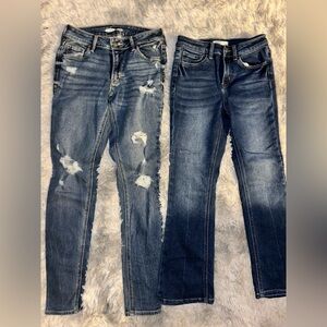 Old Navy Rockstar Super Skinny & Bayeas Boot Women's Jeans Bundle -EUC Size 24/0